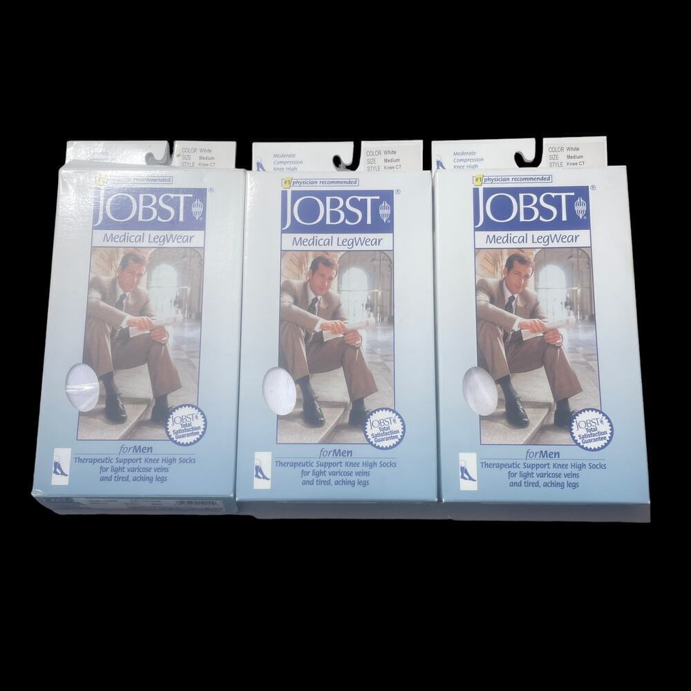 JobstBundleMedical Legwear Mod Compression 1520 Mmhg KneeHigh White Sock